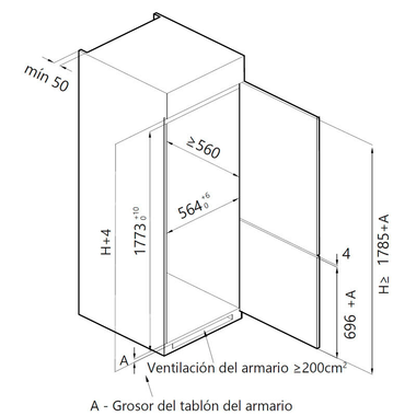 Frigorífico Combi integrable Teka RBF43345FI (1)