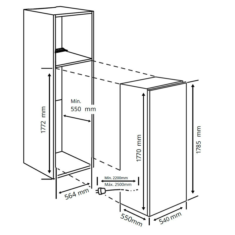 Frigorífico 1 Puerta integrable Teka RSL73385FI (1)