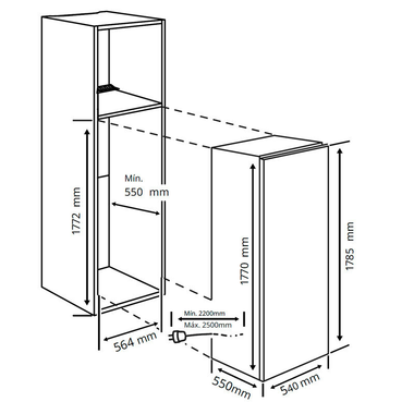 Frigorífico 1 Puerta integrable Teka RSL73385FI (1)