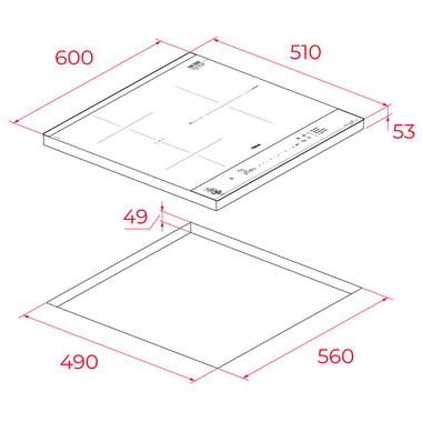 Placa Inducción Teka IBF63VGOGH 60 cm (1)