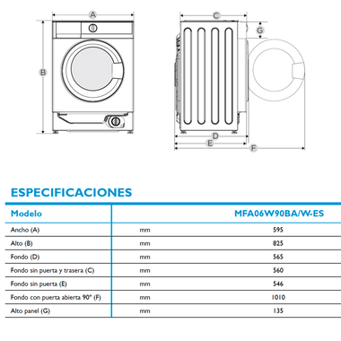 Lavadora Midea MFA06W90BA/W-ES 9Kg (1)
