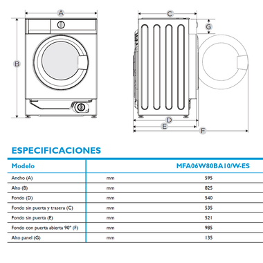 Lavadora Midea MFA06W80BA10/W-ES 8Kg (1)