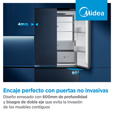 Frigorífico Americano Midea MDRM706BIE70 Gris (4)