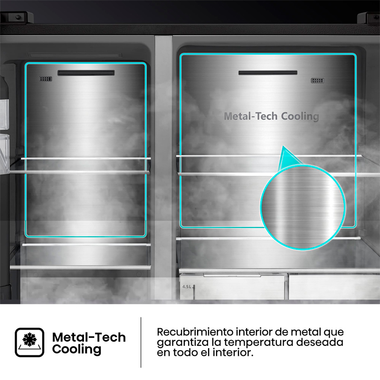 Frigorífico Americano Hisense RS9P628GPFE Inox (6)