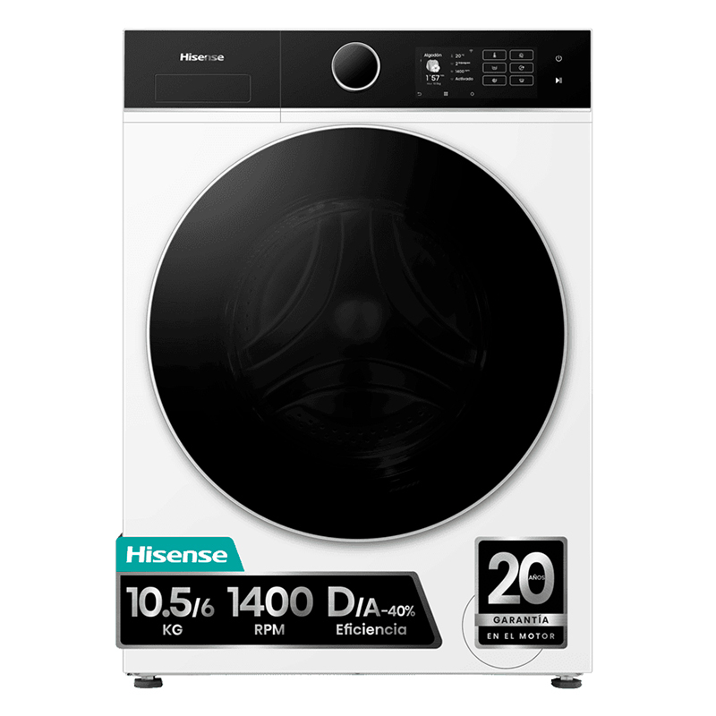 Lavasecadora Hisense WD5i1045BWQ 10Kg