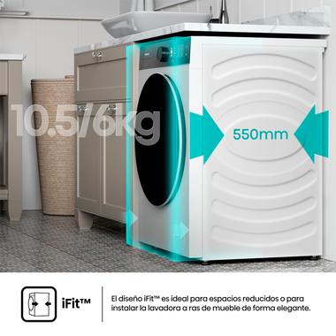 Lavasecadora Hisense WD5i1045BWQ 10Kg (7)