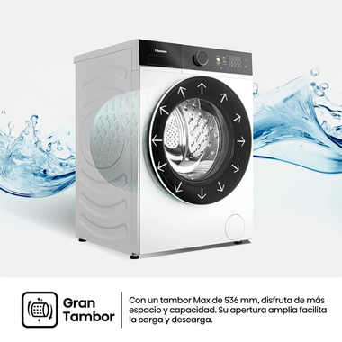 Lavadora Hisense WF5i8043BWF 8Kg (9)