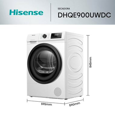 Secadora Hisense DHQE900UWDC 9 Kg (1)