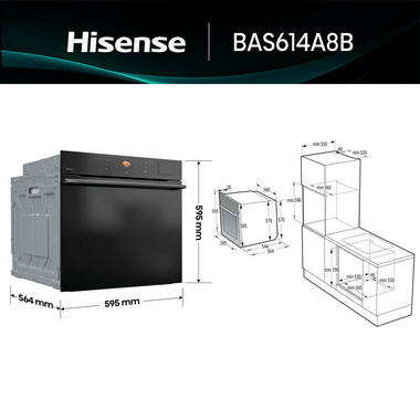Horno Hisense BAS614A8B Negro (1)