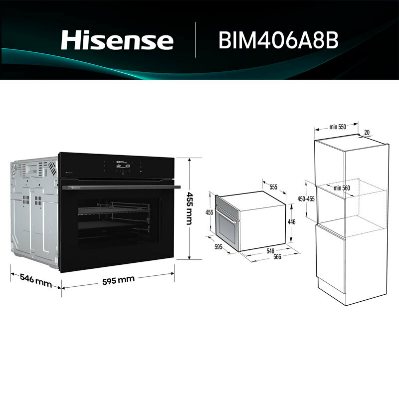 Horno Hisense BIM406A8B Negro (1)