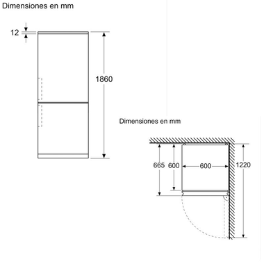 Frigorífico Combi Bosch KGN362ICF Acero (1)