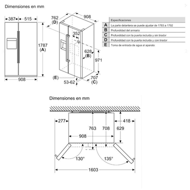 Frigorífico Americano Bosch KAD93AIDP Inox (1)