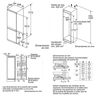 Frigorífico Combi integrable Bosch KIS86AFE0 (1)