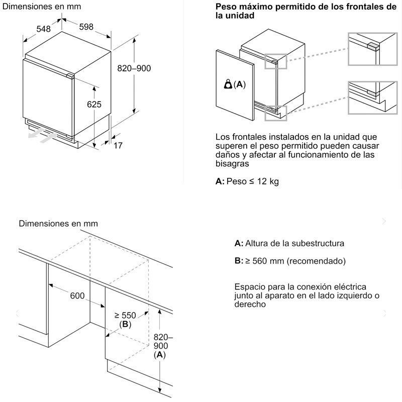 Frigorífico 1 Puerta integrable Bosch KUL22VFD0 (1)