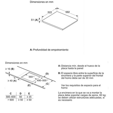 Placa Inducción Bosch PIX631HC1E 60 cm (1)