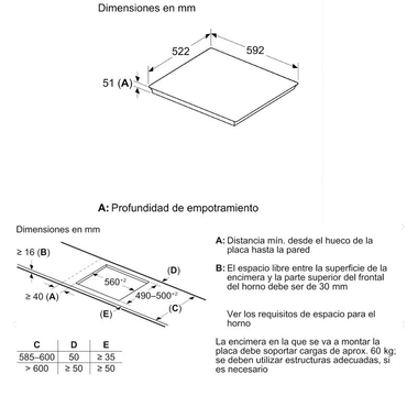 Placa Inducción Bosch PIE631HC1E 60 cm (1)