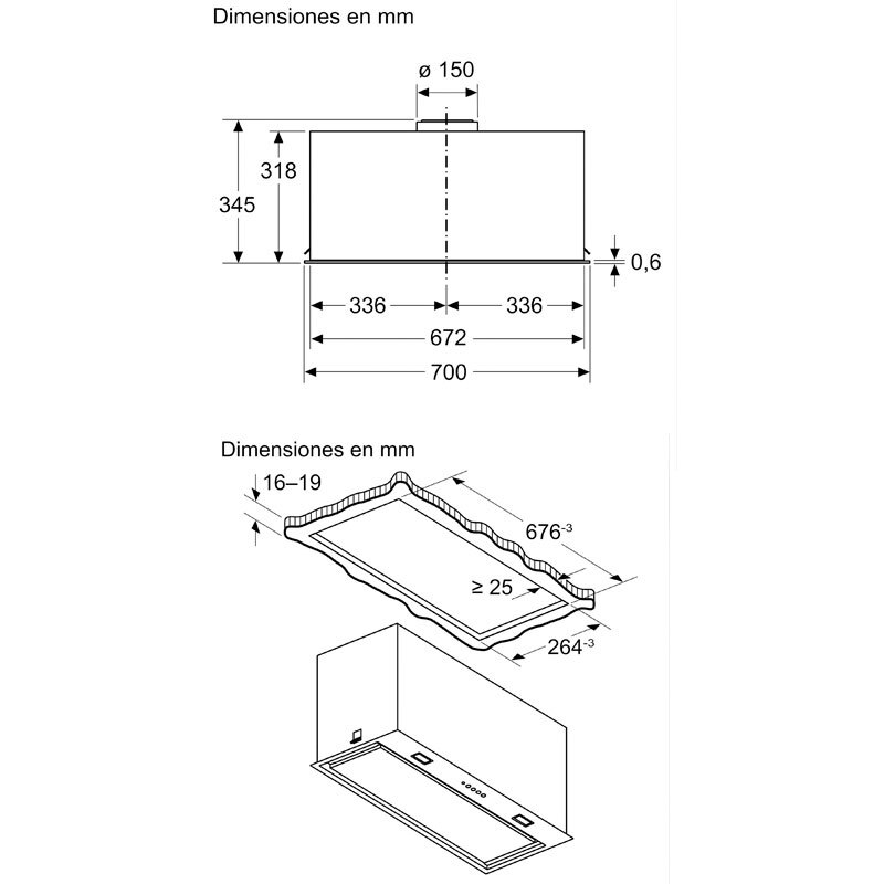 Grupo filtrante Bosch DLN78PC60 Negro 70 cm (1)