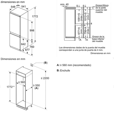 Frigorífico integrable Combi Siemens KI86NVSE0 (1)
