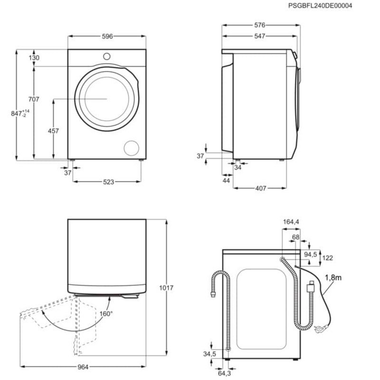 Lavasecadora Electrolux EW7W4943EB 8Kg (1)