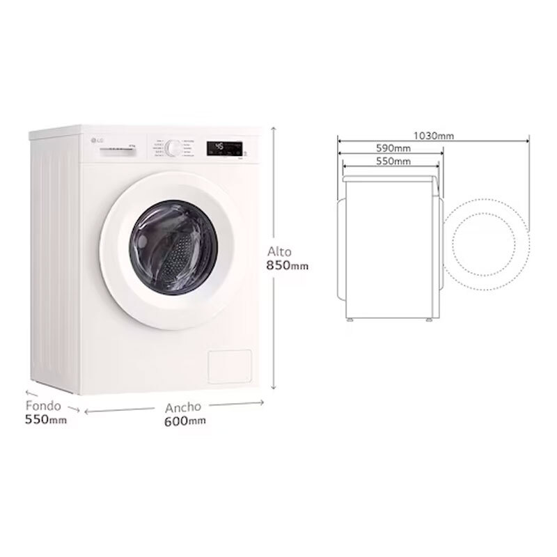 Lavasecadora LG W4X1085NWH 8kg (1)