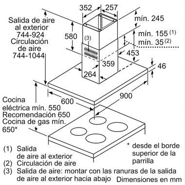 Campana isla Siemens LF98BIP50 Inox 90 cm (1)
