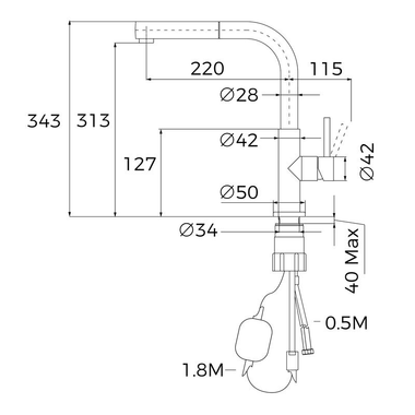 Grifo Teka UNI9331 Inox pulido (1)
