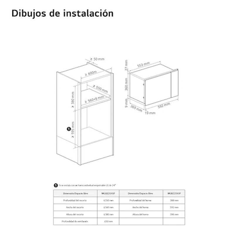 Microondas integrable LG MG7Z2593D Inox (1)