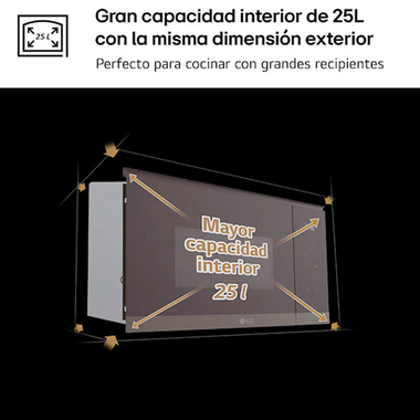 Microondas integrable LG MG7Z2593B Cristal Negro (6)