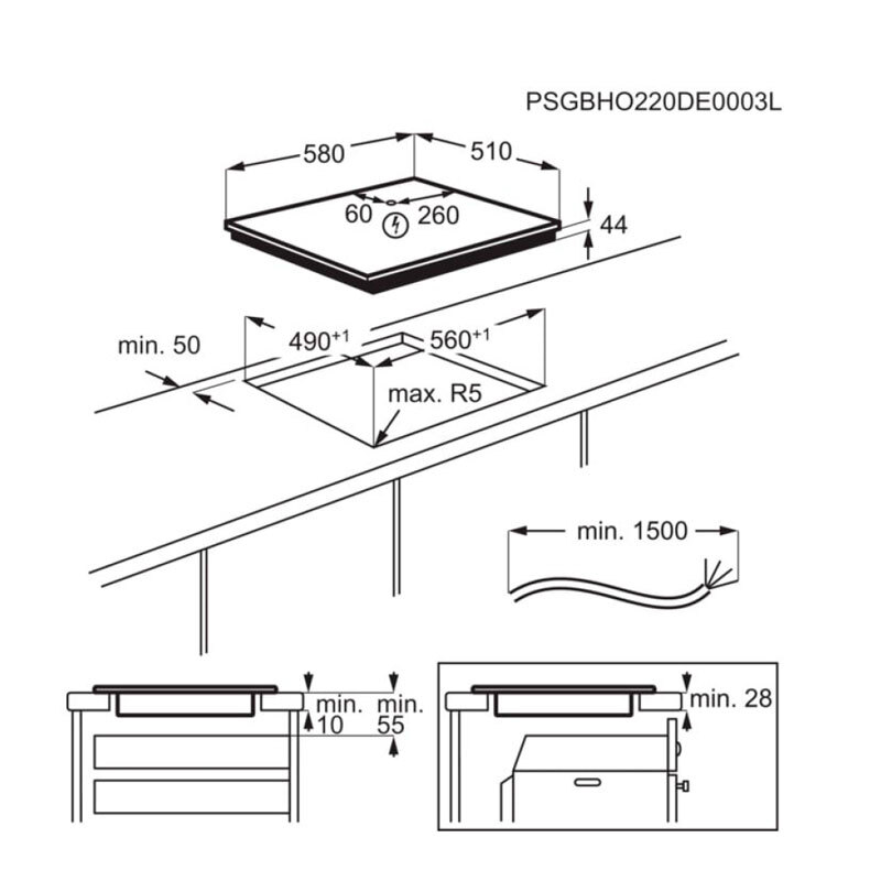 Placa Inducción AEG TN63IV00CT 60 cm (1)
