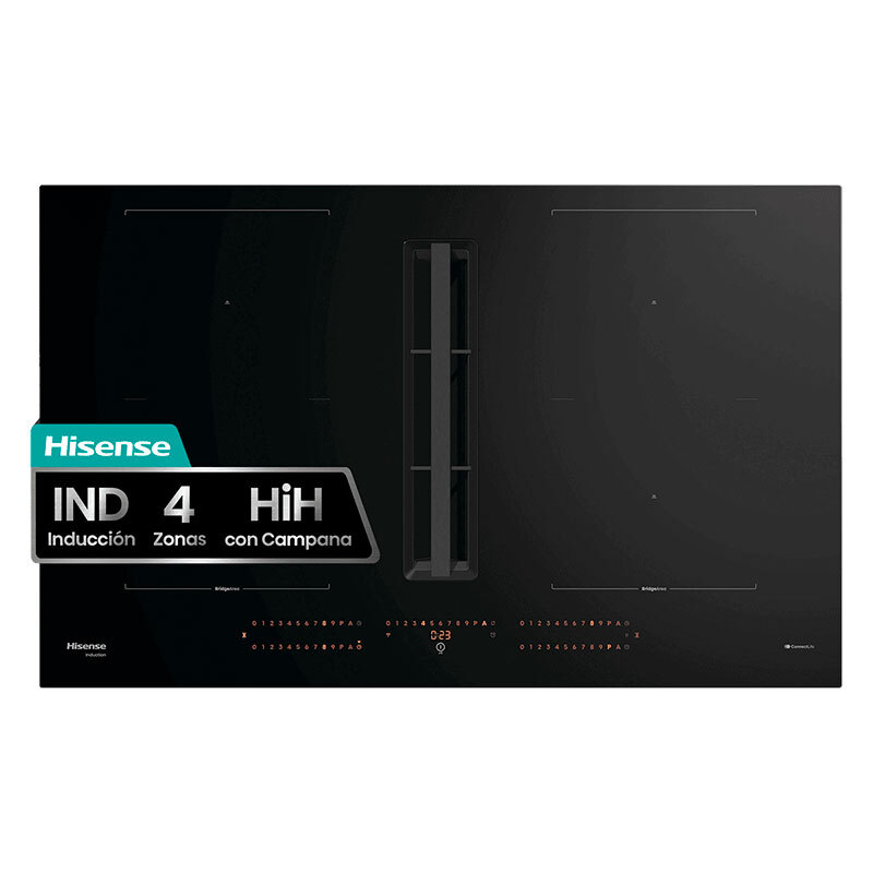 Placa Inducción con extractor integrado Hisense HEH8443BSCWF1 83 cm