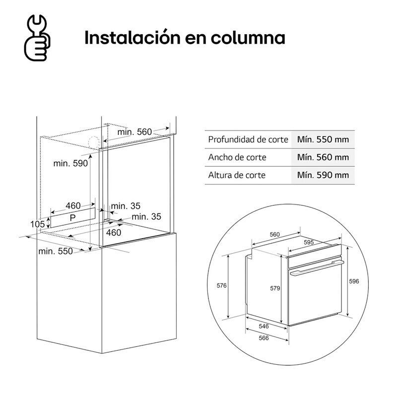 Horno LG WS5D7230G Cristal Negro (1)