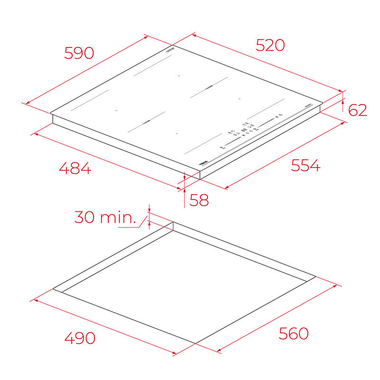Placa Inducción Teka IBF66100DSS 59 cm (1)