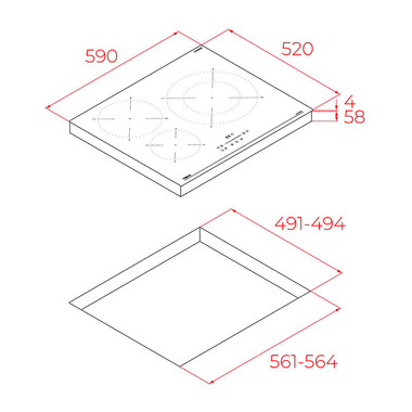 Placa Inducción Teka IBC63BF110 60 cm (1)