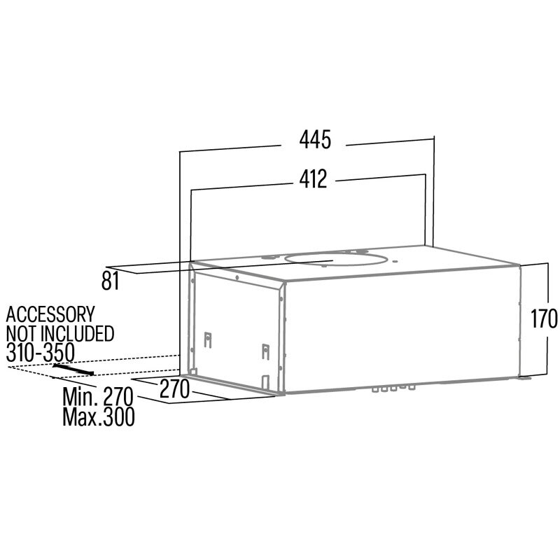 Grupo filtrante Cata RITMA 45 cm Inox (1)