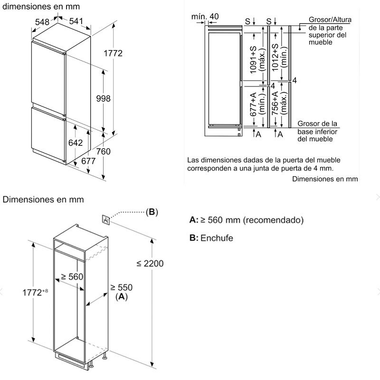 Frigorífico integrable Combi Siemens KI86VVSE0 (1)