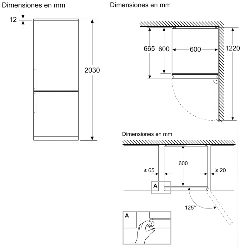 Frigorífico Combi Balay 3KFD855BI Cristal Blanco (1)