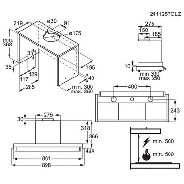 Campana integrable Electrolux LFP519X 90 cm (1)