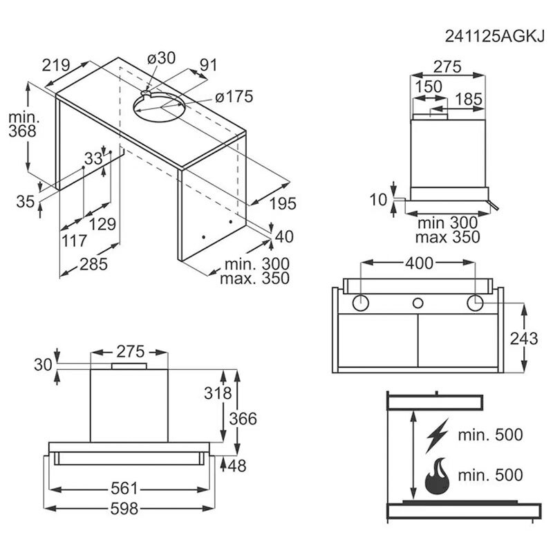 Campana integrable Electrolux LFP516X 60 cm (1)