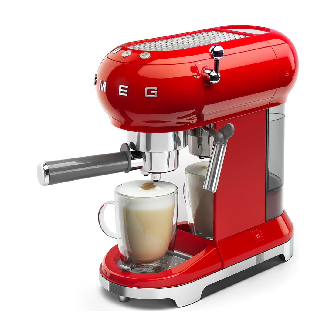 Cafetera espresso Smeg ECF01RDEU roja, 15 bar y 1350 W