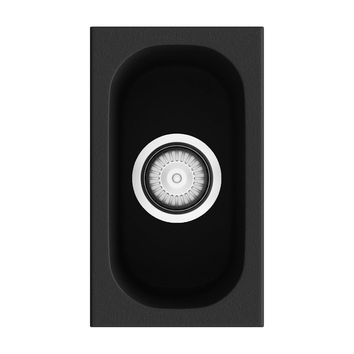 Fregadero Poalgi Gandia 15 Roc Stone® de resina, negro brillo