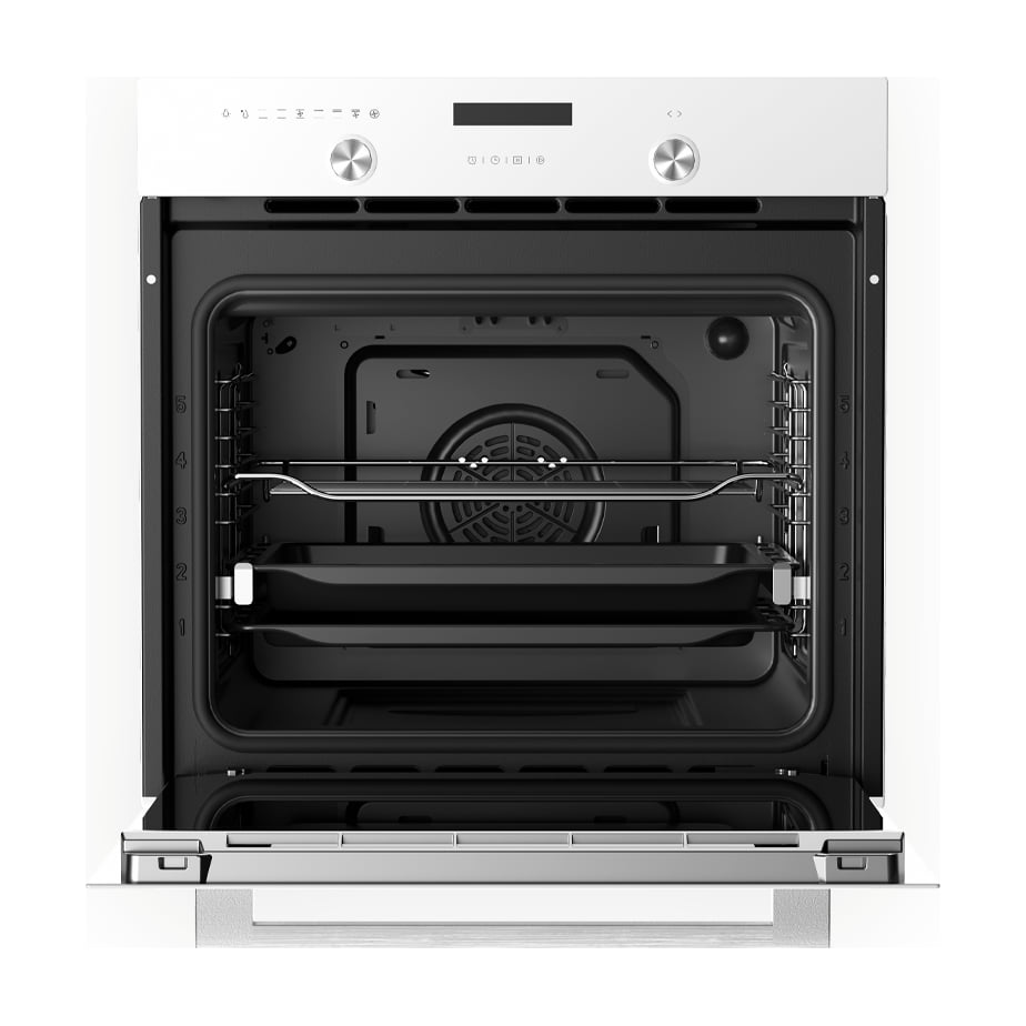 Horno multifunción Midea MBON5M90E5-WH de 70 l, cristal blanco