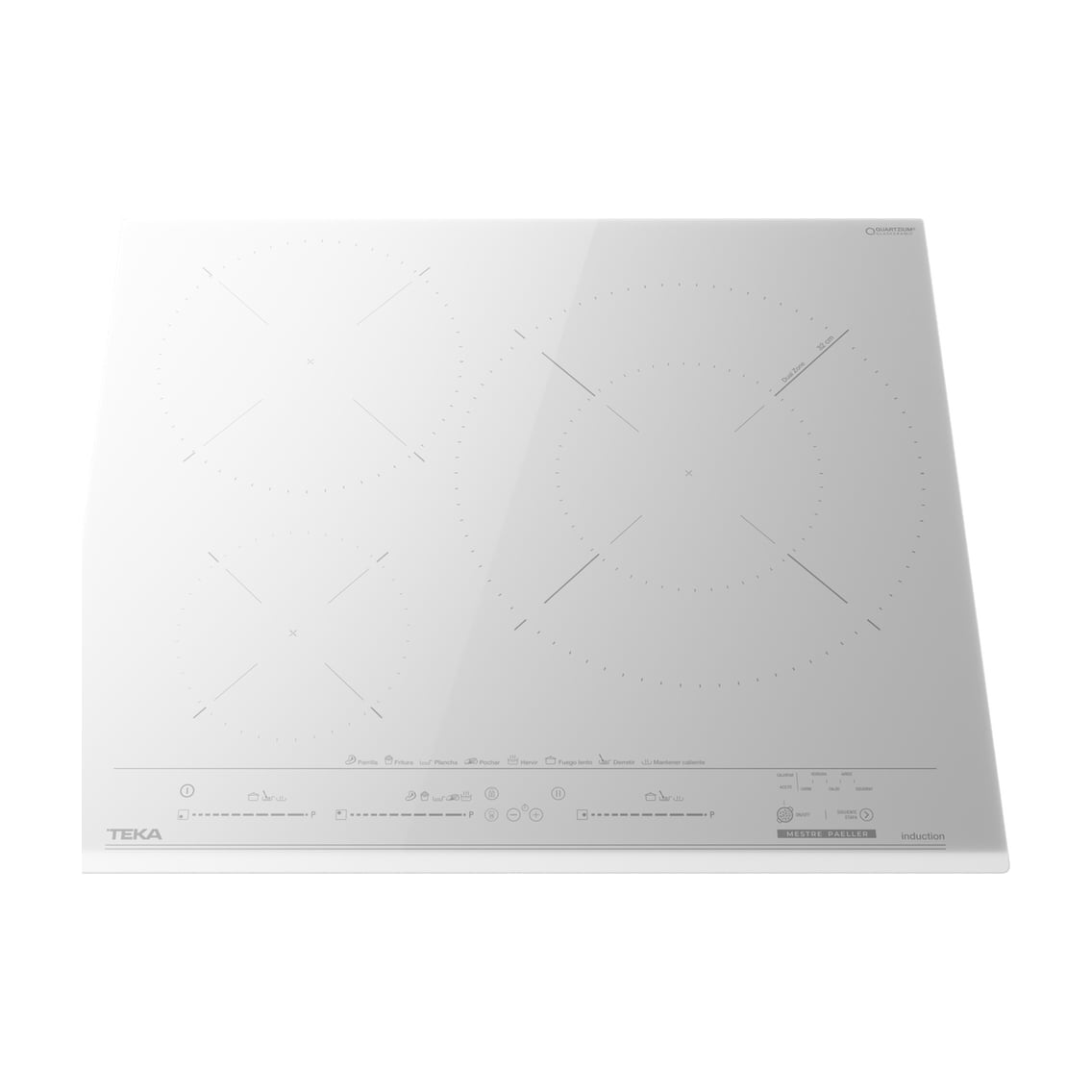 Placa de inducción Teka MestrePaeller IZC 63632 MPT WH blanca, 60 cm y 3 zonas