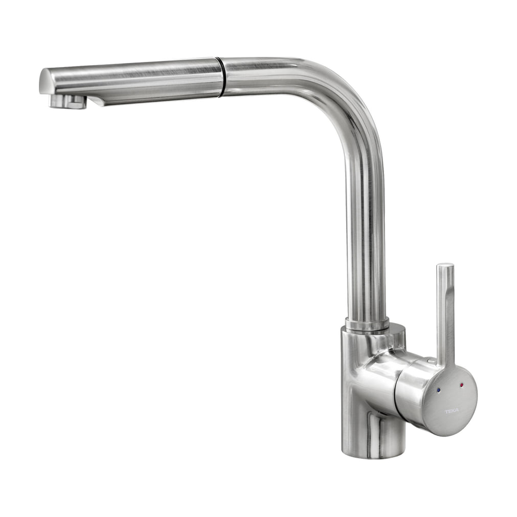 Grifo de cocina Teka ARK 938I monomando extraíble, acabado inox