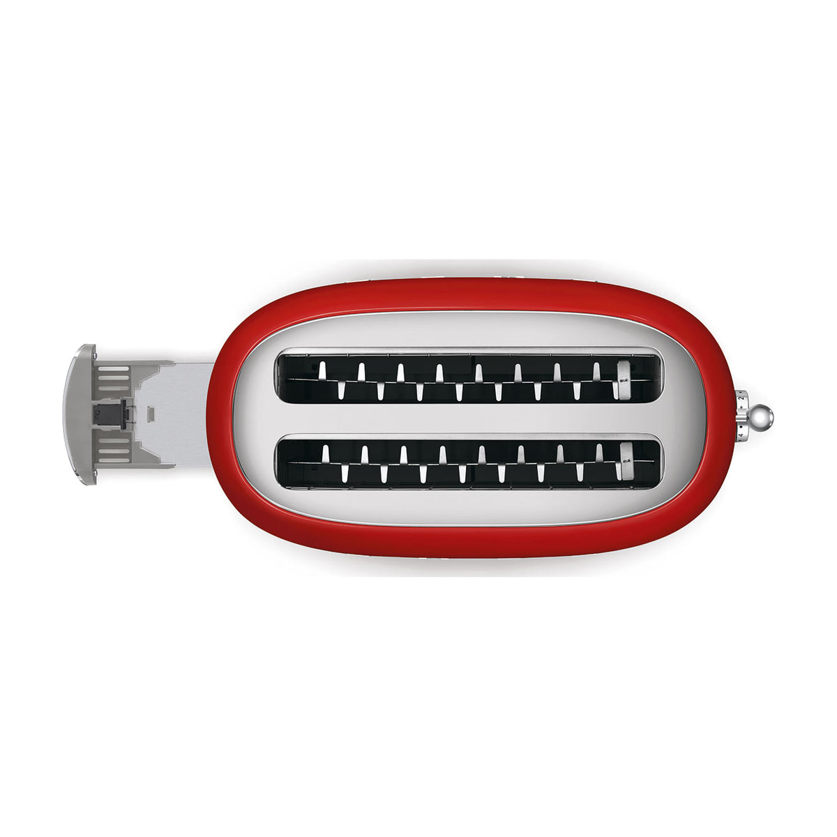 Tostadora Smeg TSF02RDEU de 4 rebanadas y 1500 W, roja
