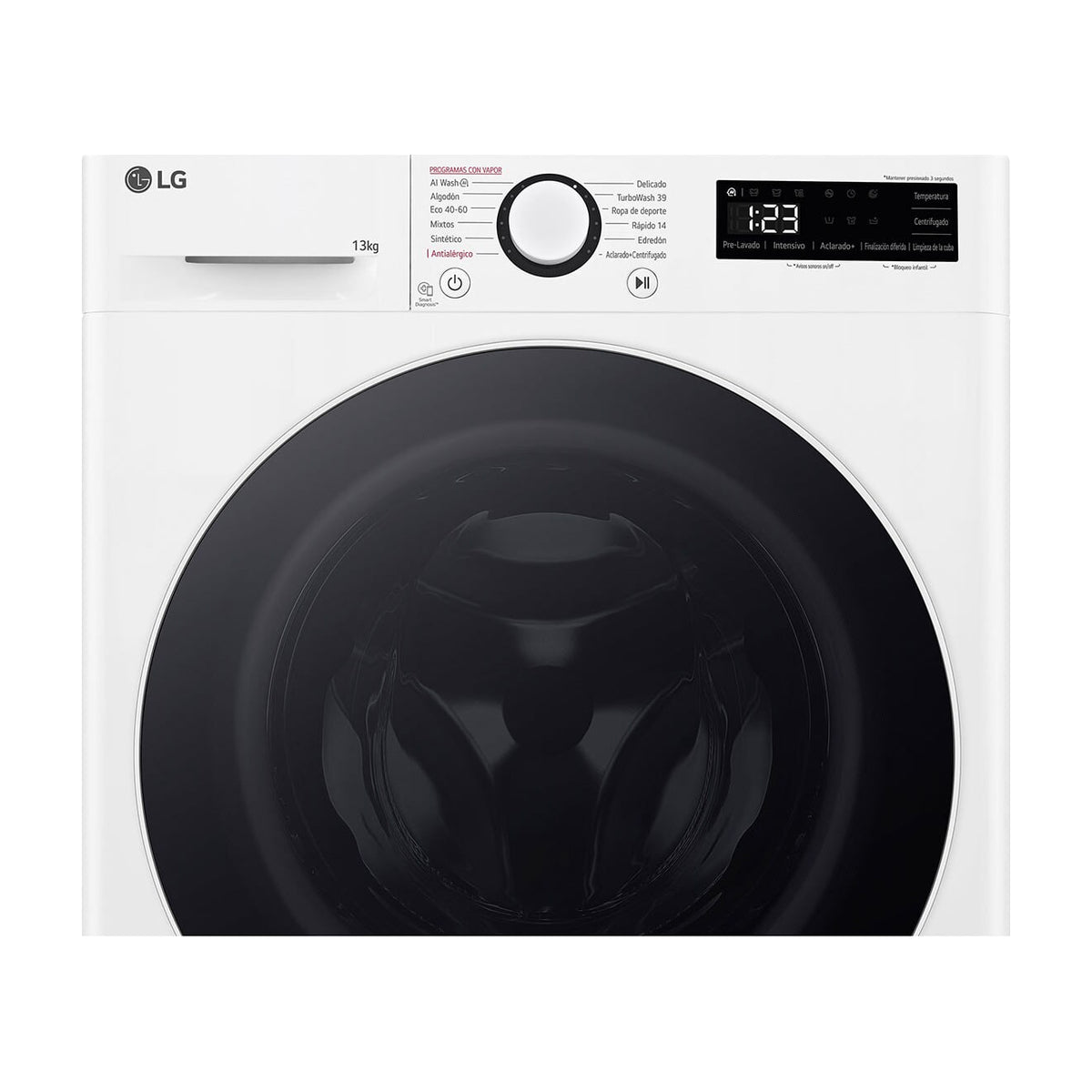 Lavadora LG F4WR6013A0W de 13 kg y 1400 rpm