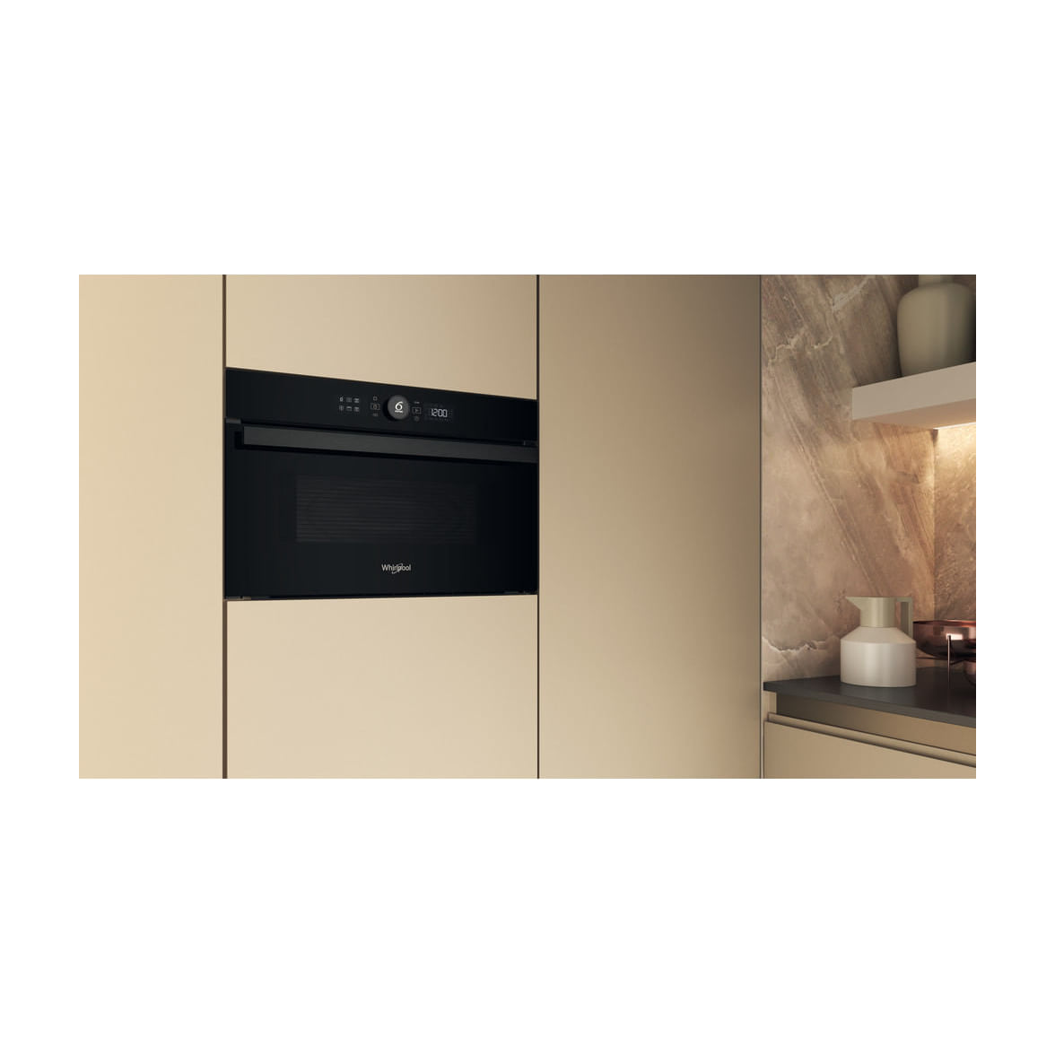 Microondas integrable Whirlpool WMD44MB de 31 l con grill y función Crisp