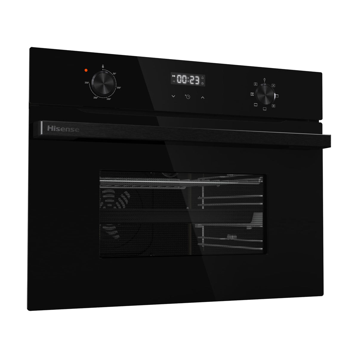 Horno compacto multifunción Hisense BI44221ABG, 49 l, cristal negro