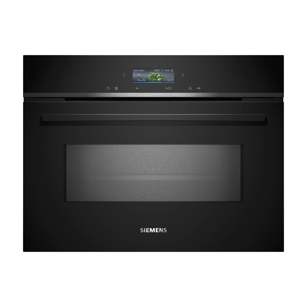 Horno compacto con microondas Siemens CM724G1B1, 45 l, negro