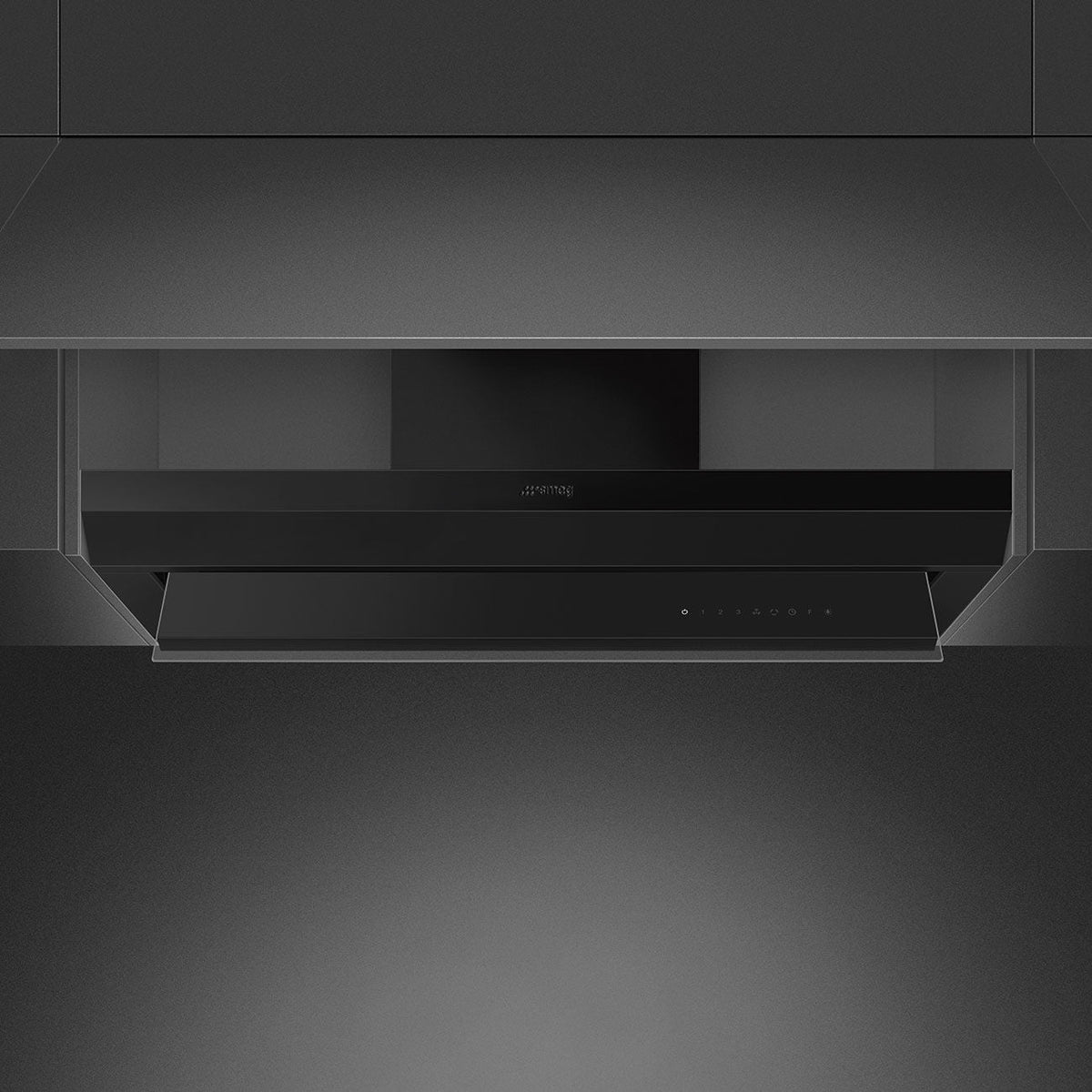 Campana integrable Smeg KSGT94BLV de 90 cm, negro mate y clase A