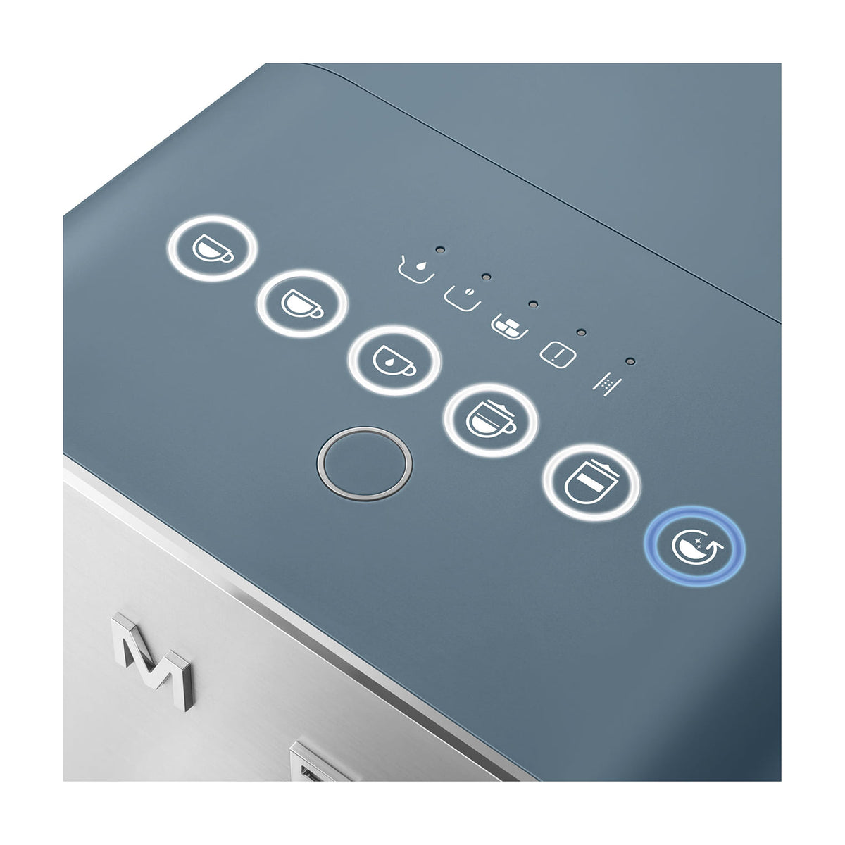 Cafetera superautomática Smeg BCC13SBMEU azul tormenta, 19 bar y sistema de leche